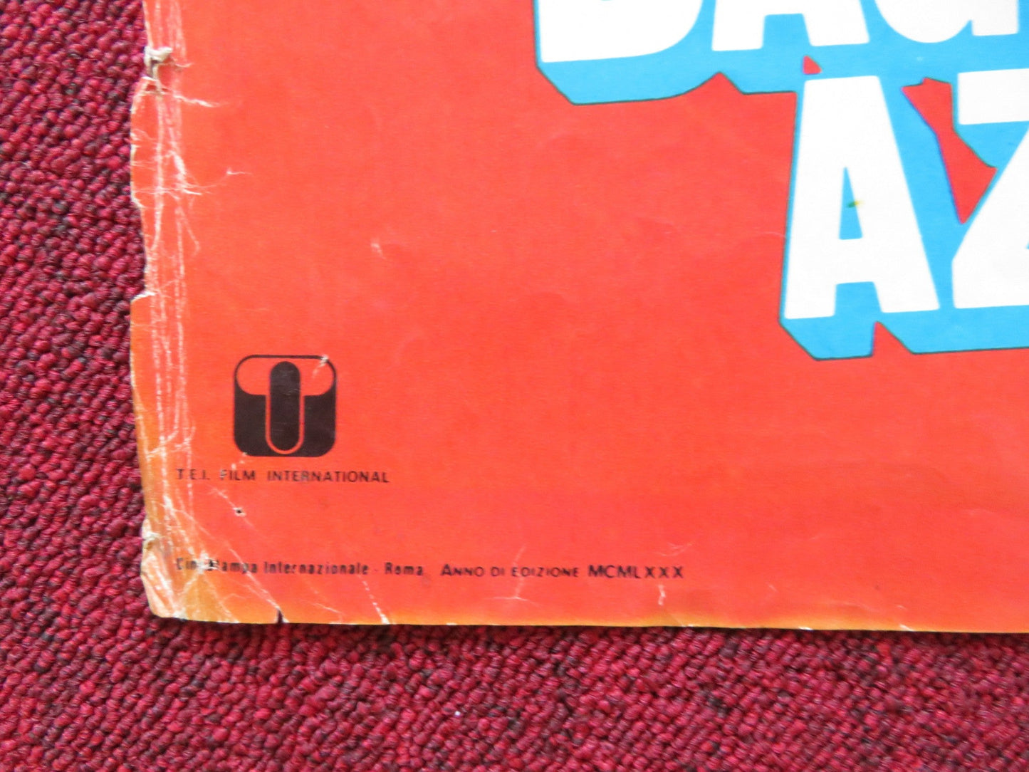 THE BLUE EYED BANDIT - C ITALIAN FOTOBUSTER POSTER FOLDED FRANCO NERO 1980 Rendezvous Cinema Movie posters