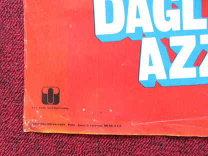 THE BLUE EYED BANDIT - D ITALIAN FOTOBUSTER POSTER FOLDED FRANCO NERO 1980 Rendezvous Cinema Movie posters