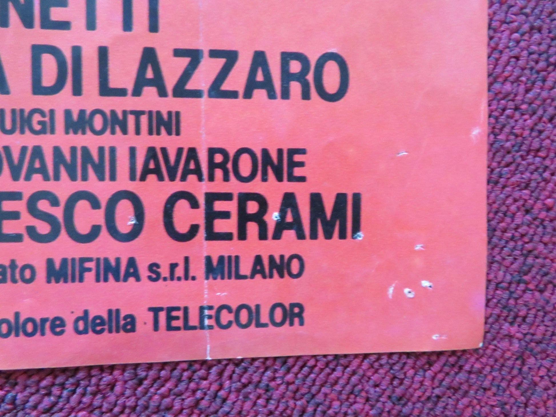 THE BLUE EYED BANDIT - D ITALIAN FOTOBUSTER POSTER FOLDED FRANCO NERO 1980 Rendezvous Cinema Movie posters