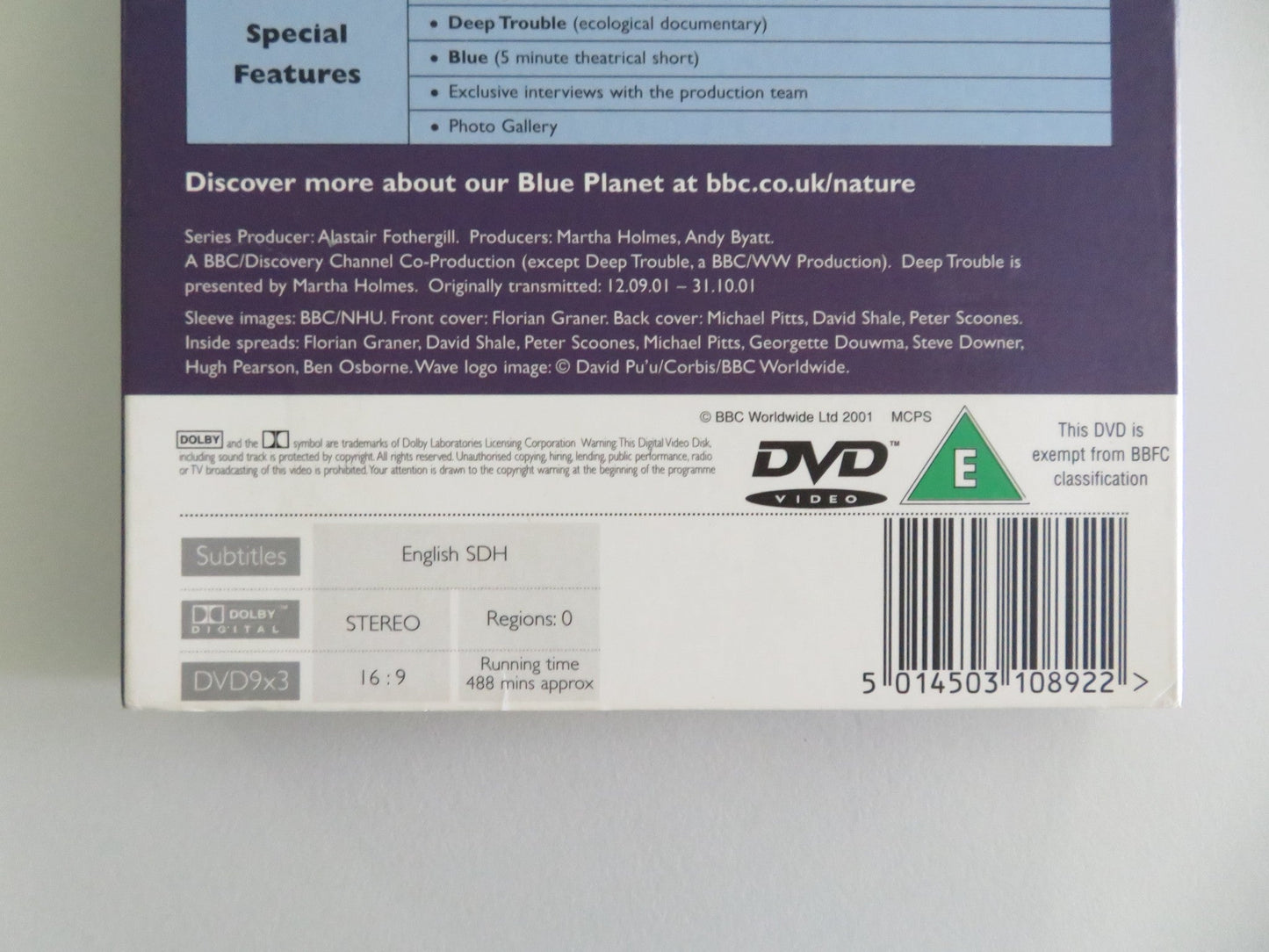 The Blue Planet - B (DVD BoxSet) David Attenborough 2001 Region 0 Movie posters