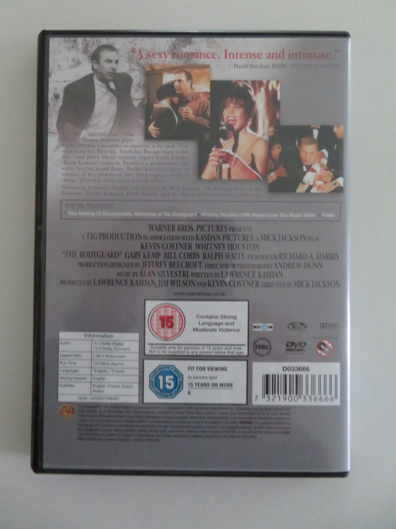 THE BODYGUARD - SPECIAL EDITION (DVD) KEVIN COSTNER WHITNEY HOUSTON 1994 REGION 2 Movie posters