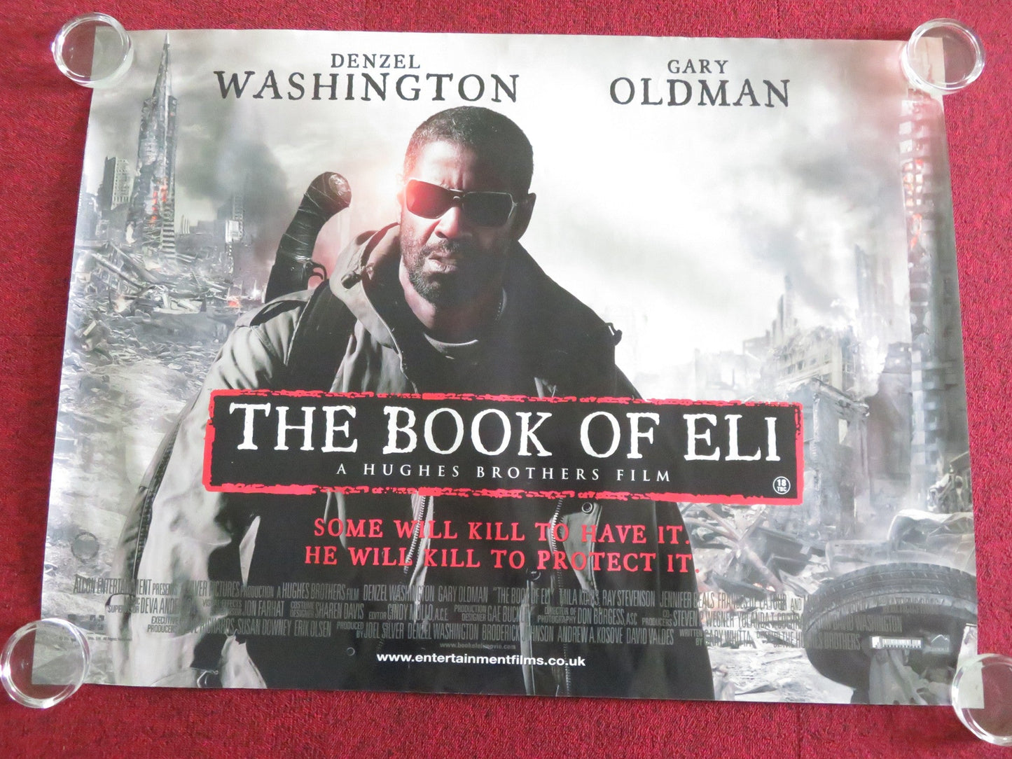 THE BOOK OF ELI UK QUAD ROLLED POSTER DENZEL WASHINGTON GARY OLDMAN 2010 Movie posters