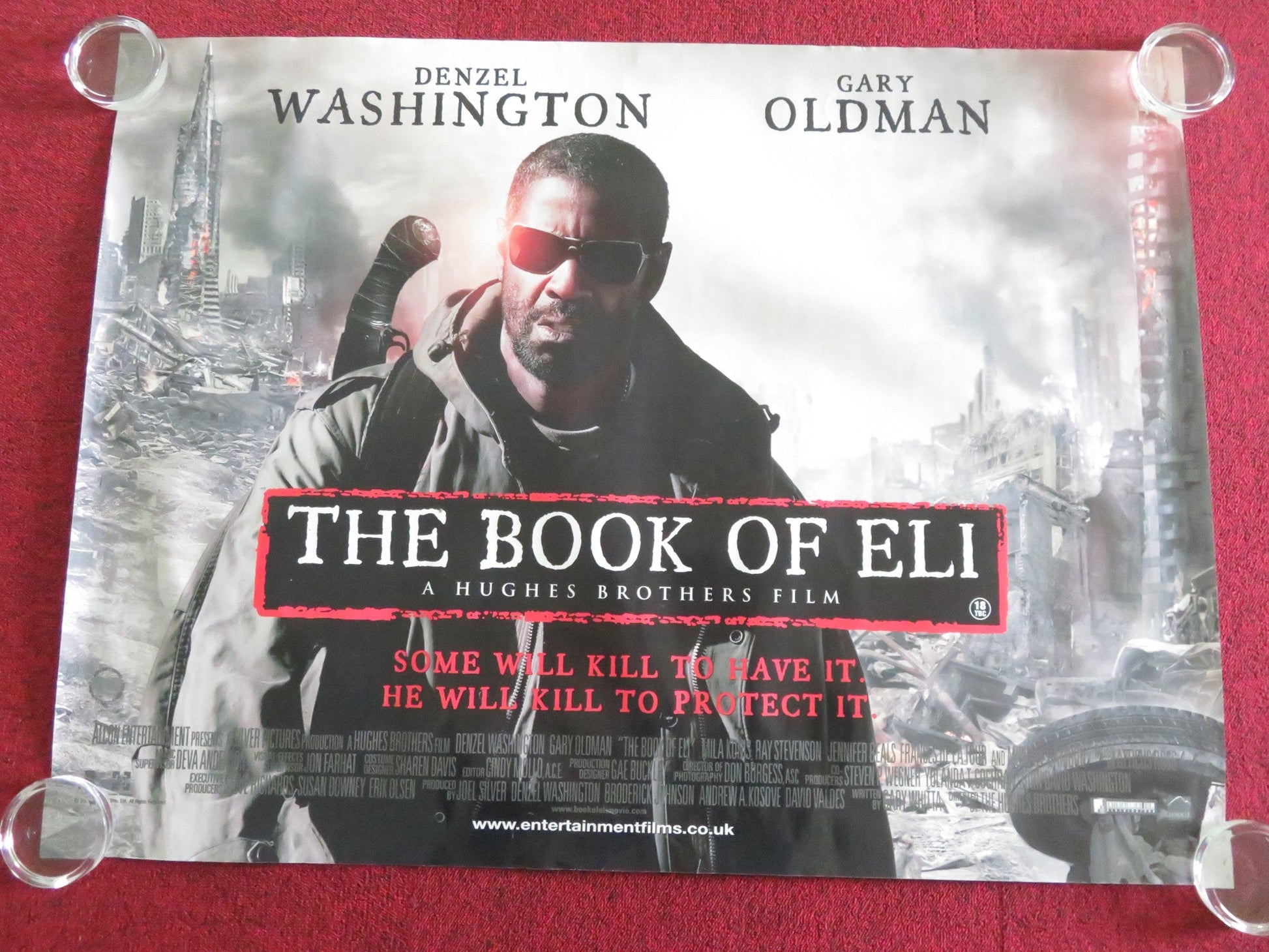 THE BOOK OF ELI UK QUAD ROLLED POSTER DENZEL WASHINGTON GARY OLDMAN 2010 Movie posters