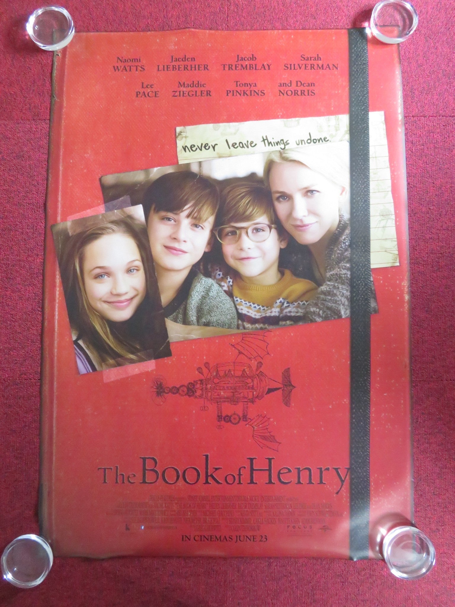 THE BOOK OF HENRY US ONE SHEET ROLLED POSTER NAOMI WATTS SARAH SILVERMAN 2017 Rendezvous Cinema Movie posters