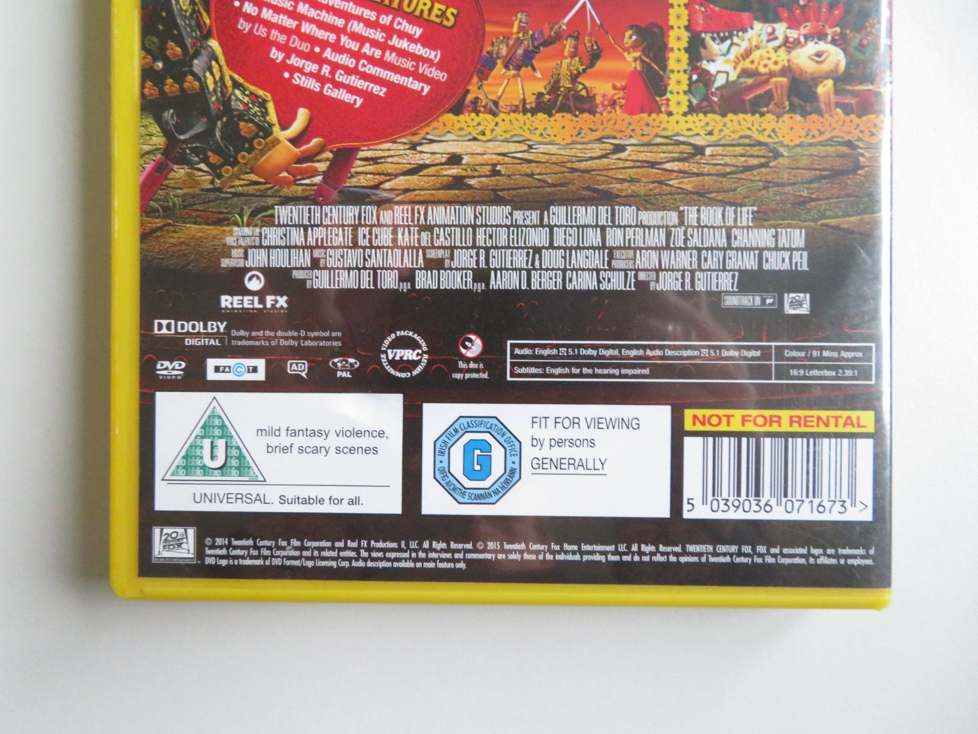 THE BOOK OF LIFE (DVD) DIEGO LUNA ZOE SALDANA CHANNING TATUM 2014 REGION 2 - Rendezvous Cinema