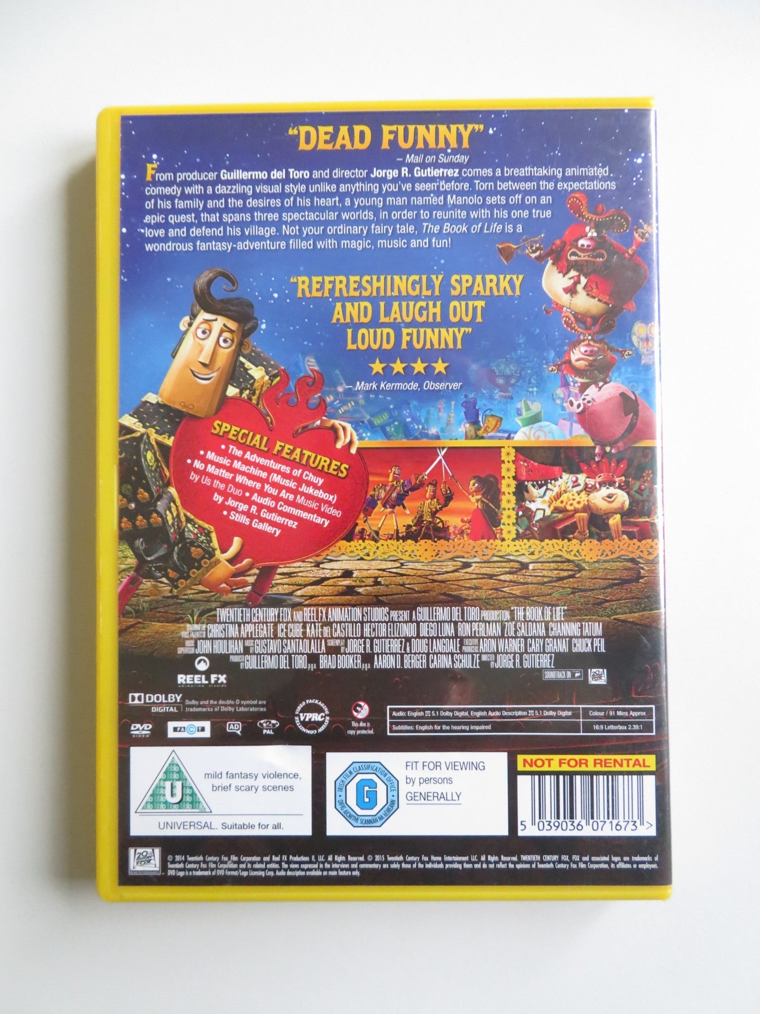 THE BOOK OF LIFE (DVD) DIEGO LUNA ZOE SALDANA CHANNING TATUM 2014 REGION 2 - Rendezvous Cinema