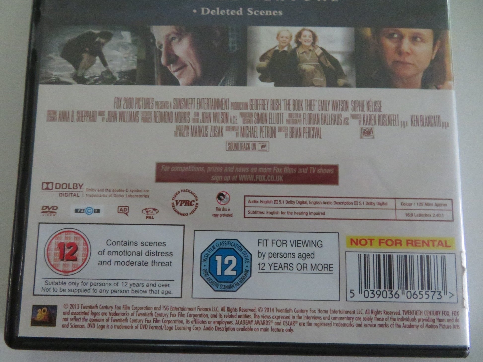 THE BOOK THIEF (DVD) GEOFFREY RUSH EMILY WATSON 2013 REGION 2 Movie posters