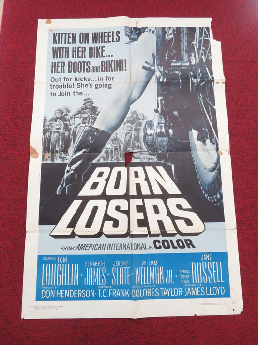 The Born Losers Folded US One Sheet Poster Tom Laughlin Elizabeth James 1967 Movie posters