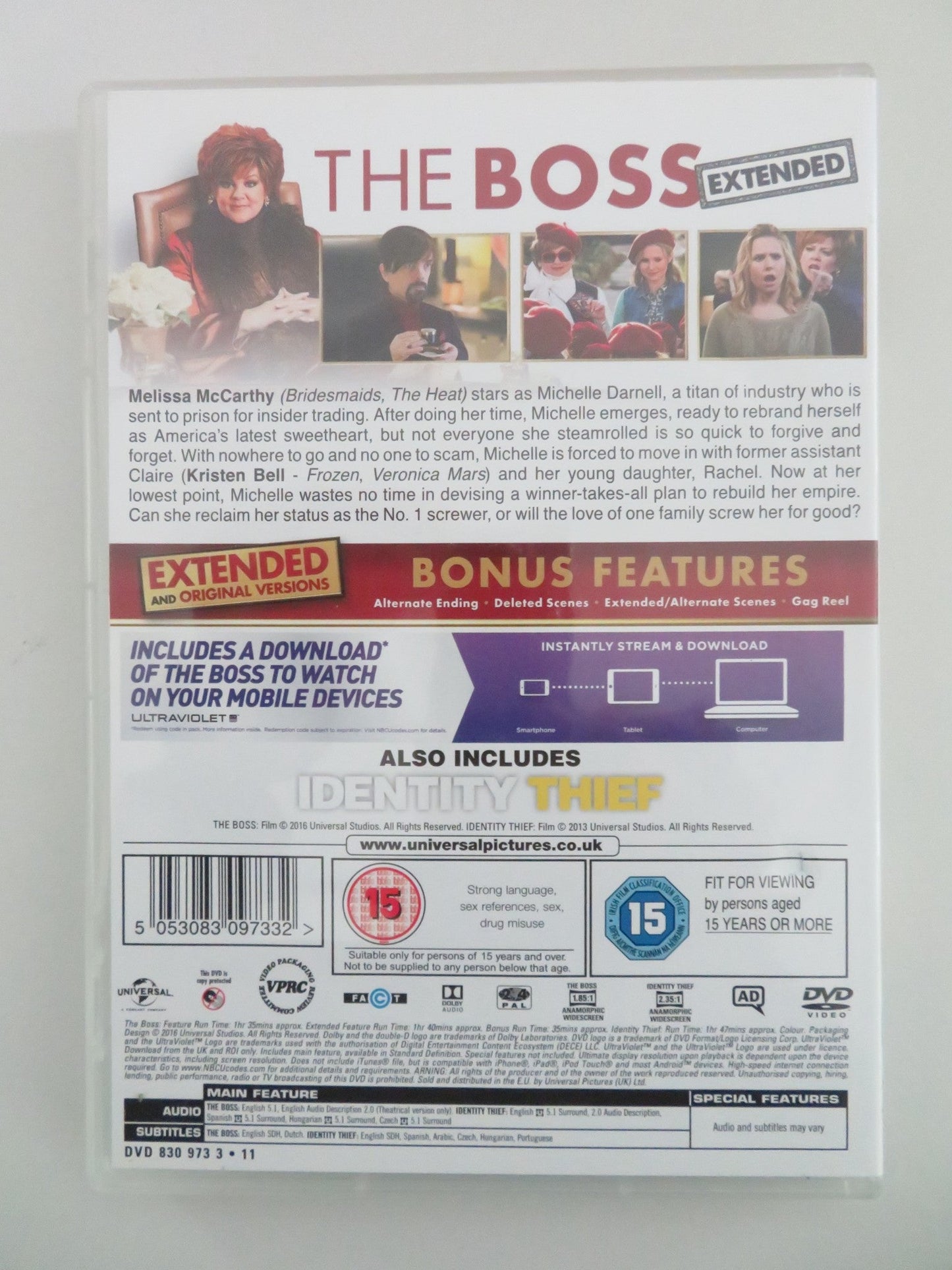 THE BOSS - EXTENDED (DVD) MELISSA MCCARTHY PETER DINKLAGE 2016 REGION 2,4 Movie posters