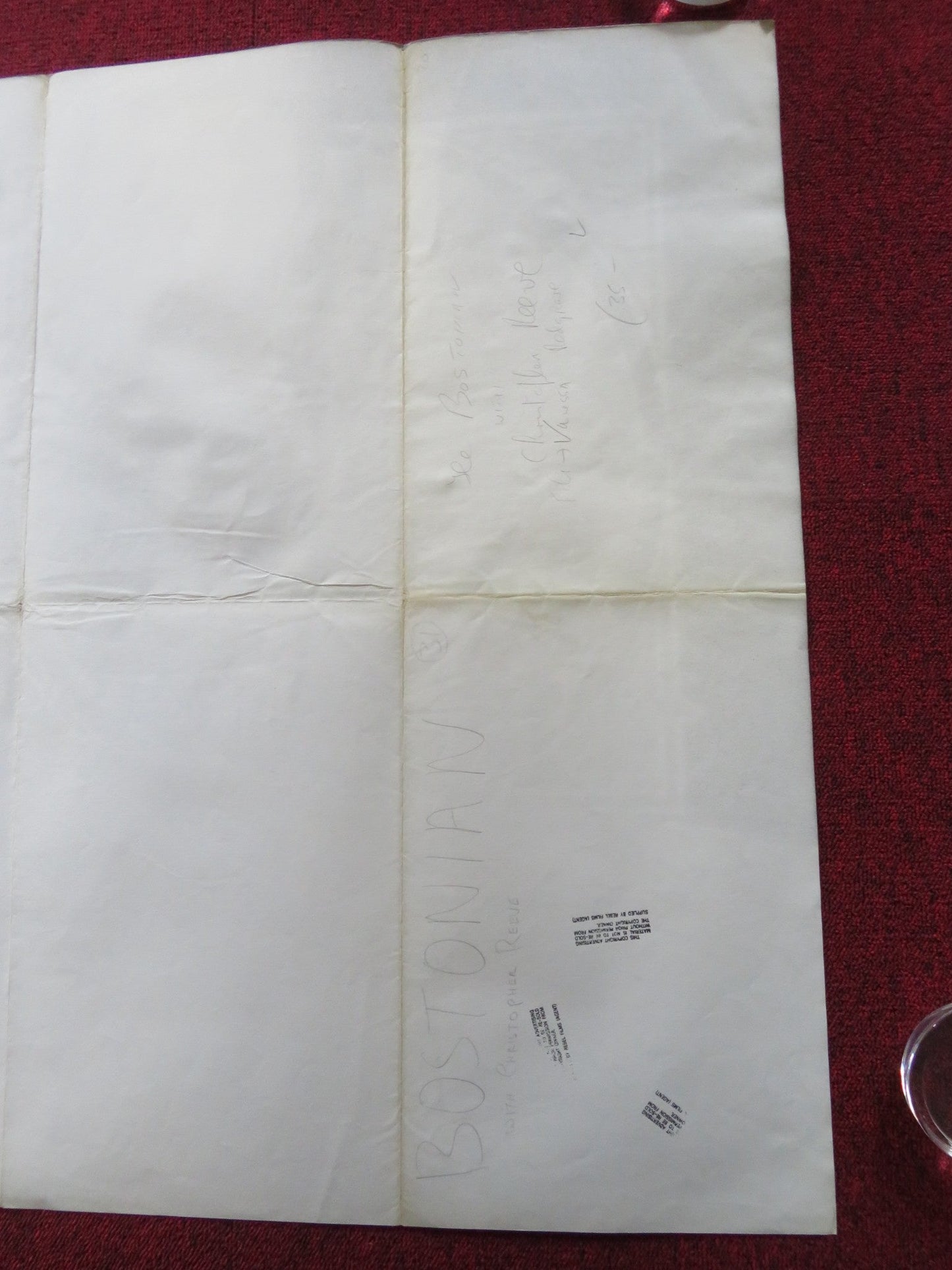 THE BOSTONIANS UK QUAD ROLLED POSTER CHRISTOPHER REEVE VANESSA REDGRAVE 1984 Rendezvous Cinema Movie posters