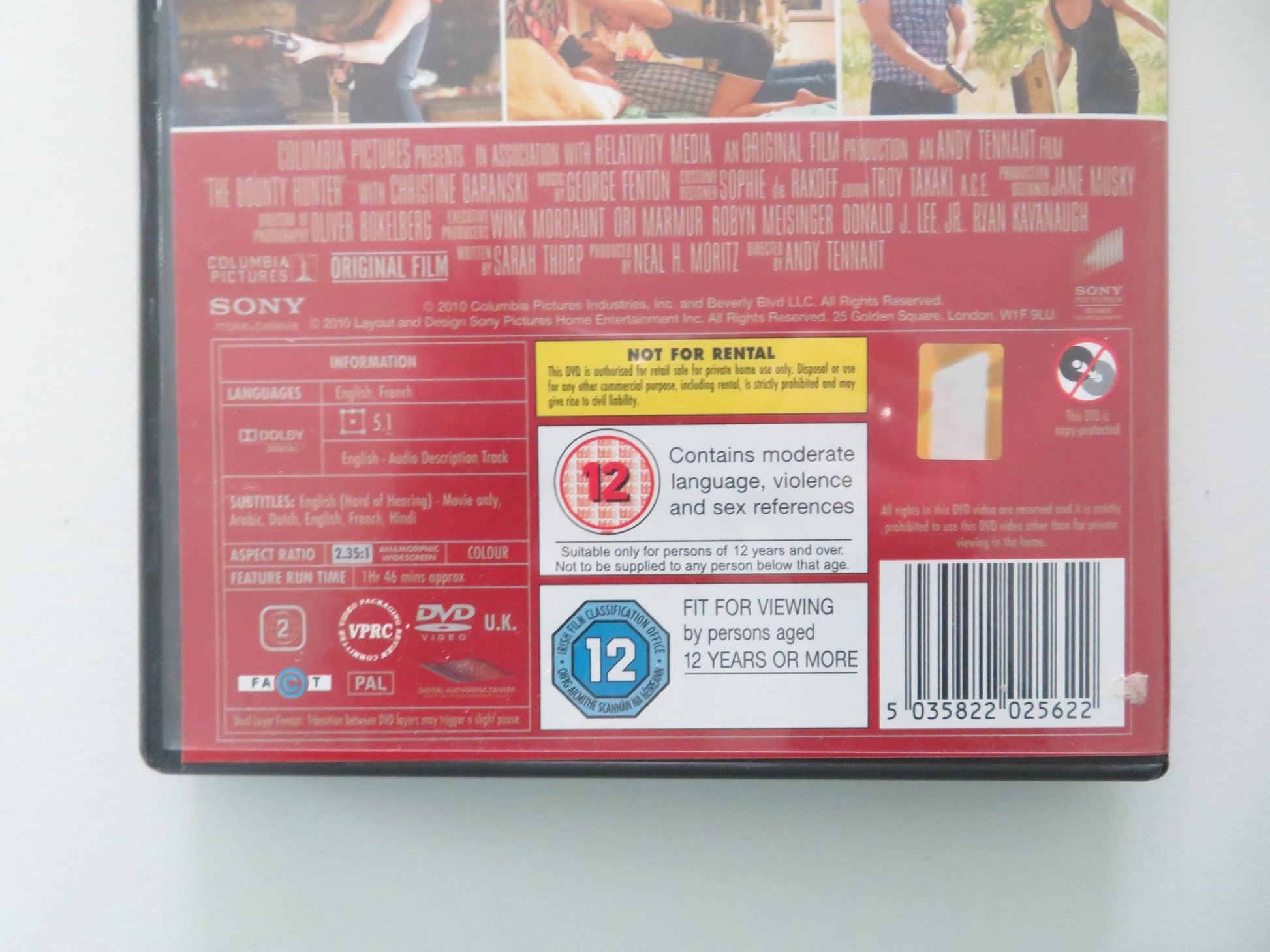 The Bounty Hunter (DVD) Jennifer Anniston Gerard Butler 2010 Region 2 Movie posters