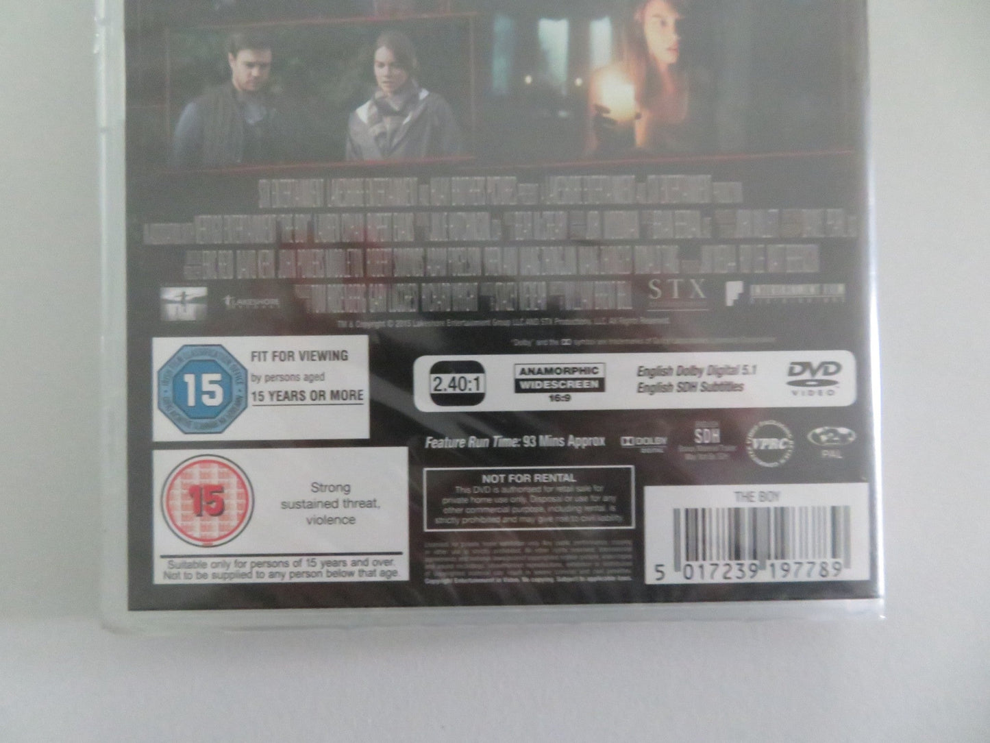 THE BOY (DVD) LAUREN COHAN RUPERT EVANS 2016 REGION 2 - Rendezvous Cinema