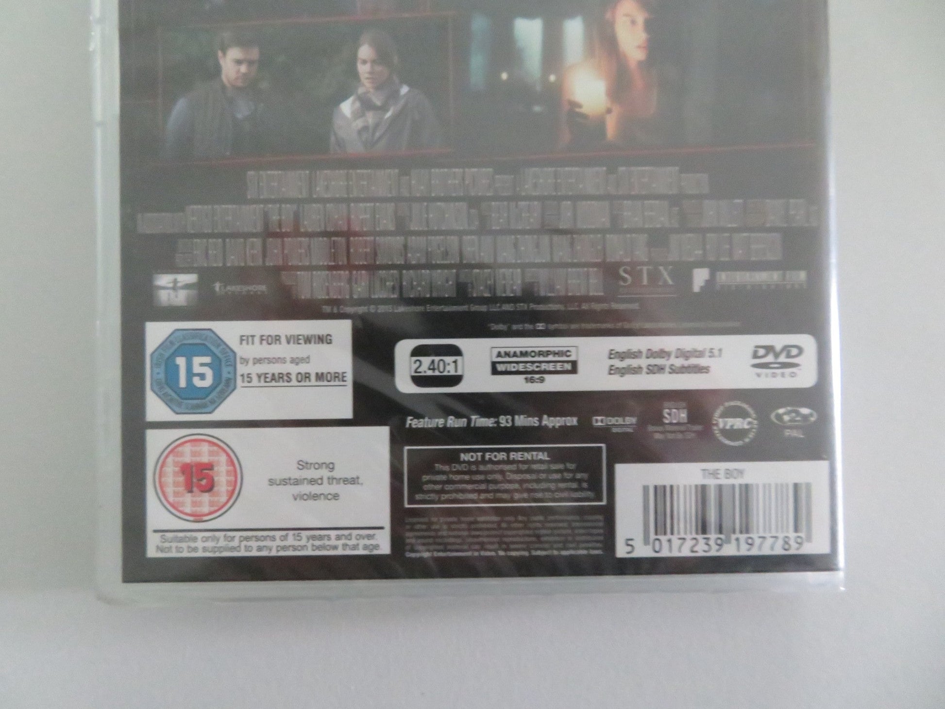 THE BOY (DVD) LAUREN COHAN RUPERT EVANS 2016 REGION 2 - Rendezvous Cinema