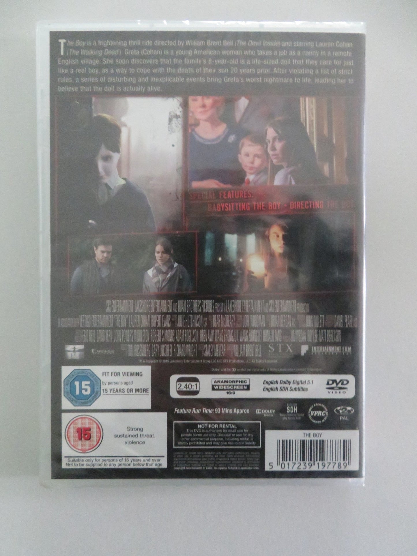 THE BOY (DVD) LAUREN COHAN RUPERT EVANS 2016 REGION 2 - Rendezvous Cinema
