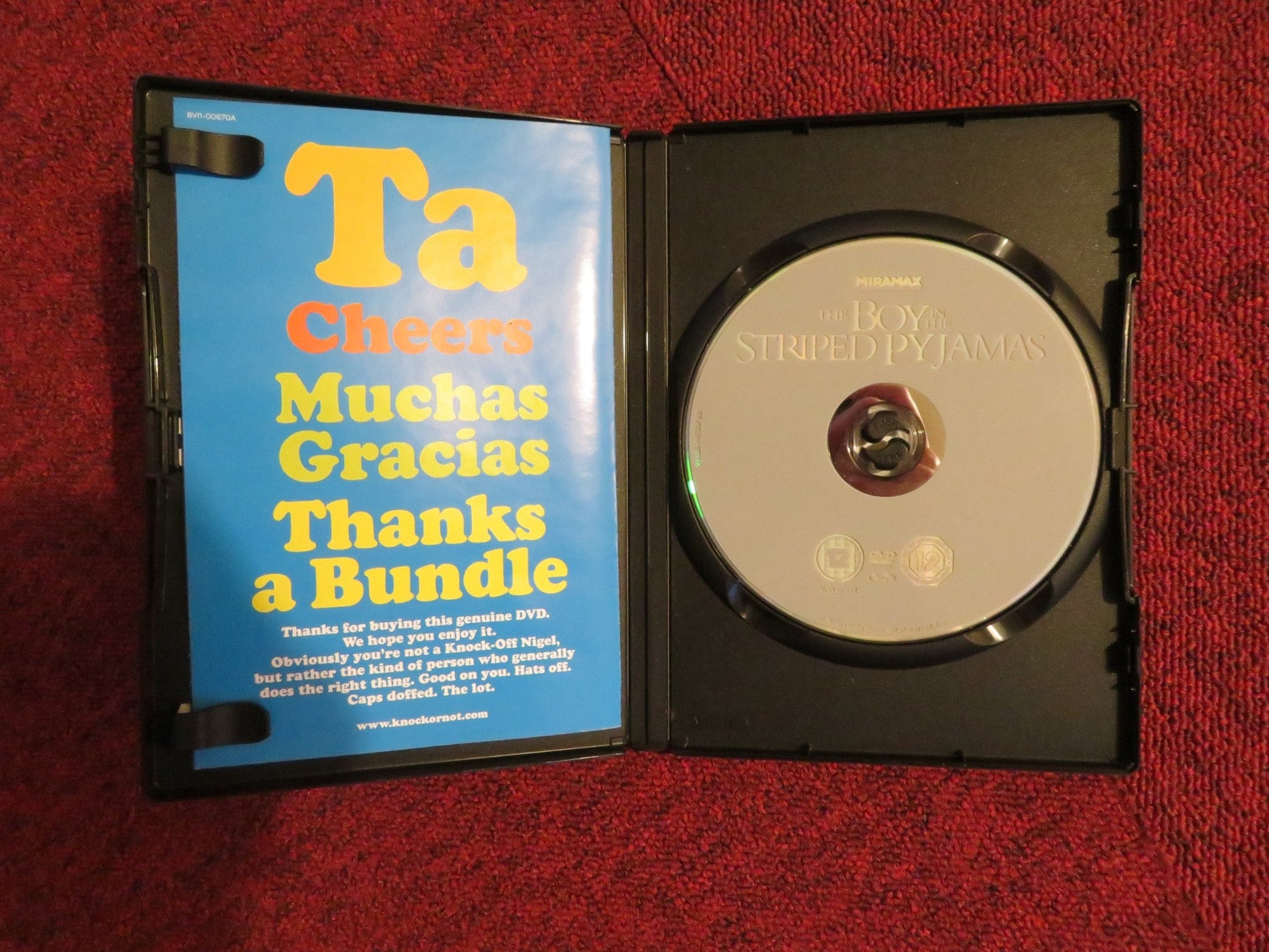 THE BOY IN STRIPED PYJAMAS (DVD) ASA BUTTERFIELD VERA FARMIGA 2008 REGION 2 Rendezvous Cinema Movie posters