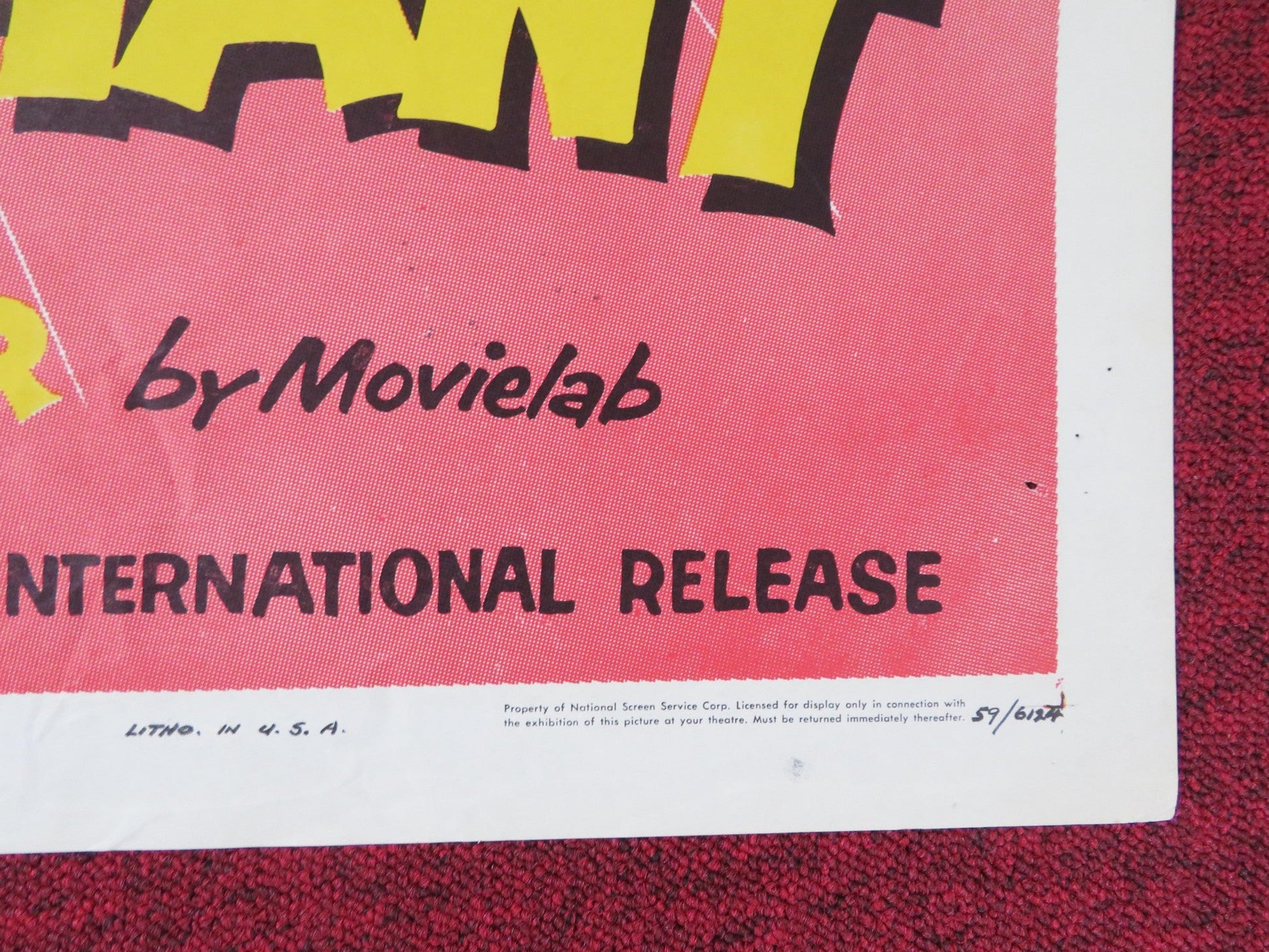 THE BOY WHO OWNED A MELEPHANT FOLDED US ONE SHEET POSTER TALLULAH BANKHEAD 1959 Rendezvous Cinema Movie posters