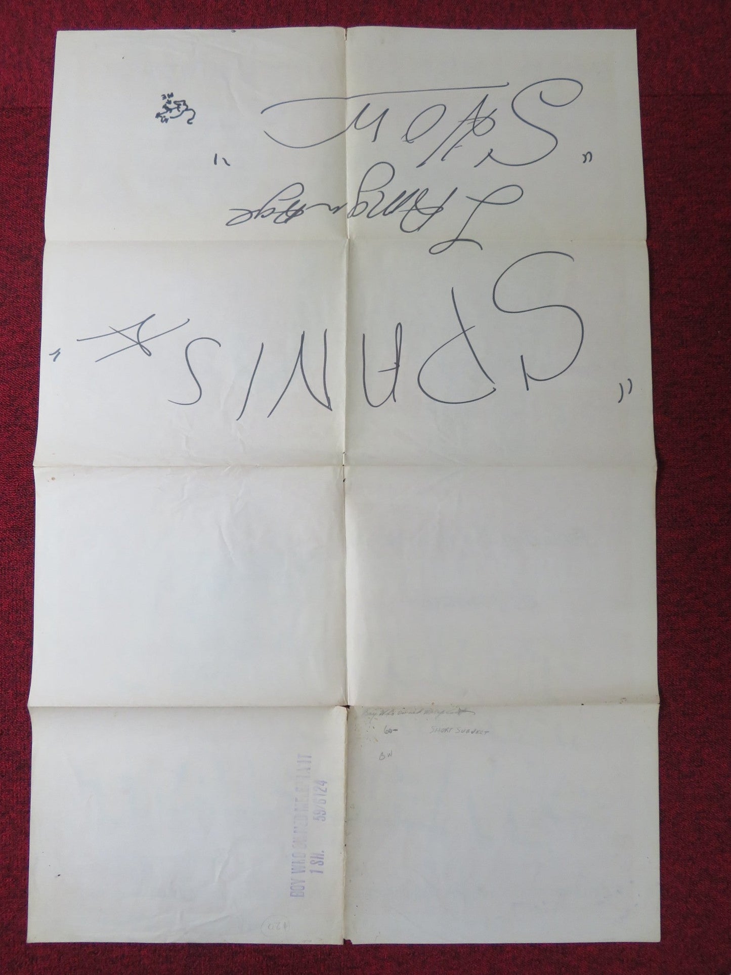 THE BOY WHO OWNED A MELEPHANT FOLDED US ONE SHEET POSTER TALLULAH BANKHEAD 1959 Rendezvous Cinema Movie posters