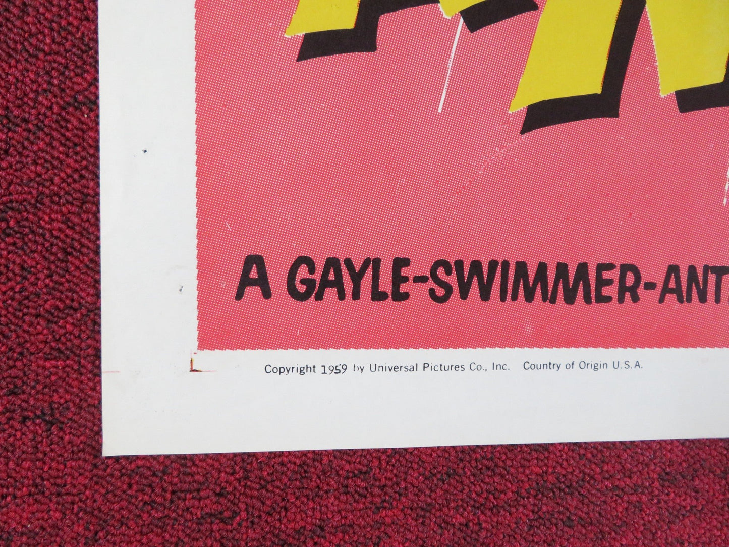 THE BOY WHO OWNED A MELEPHANT FOLDED US ONE SHEET POSTER TALLULAH BANKHEAD 1959 Rendezvous Cinema Movie posters