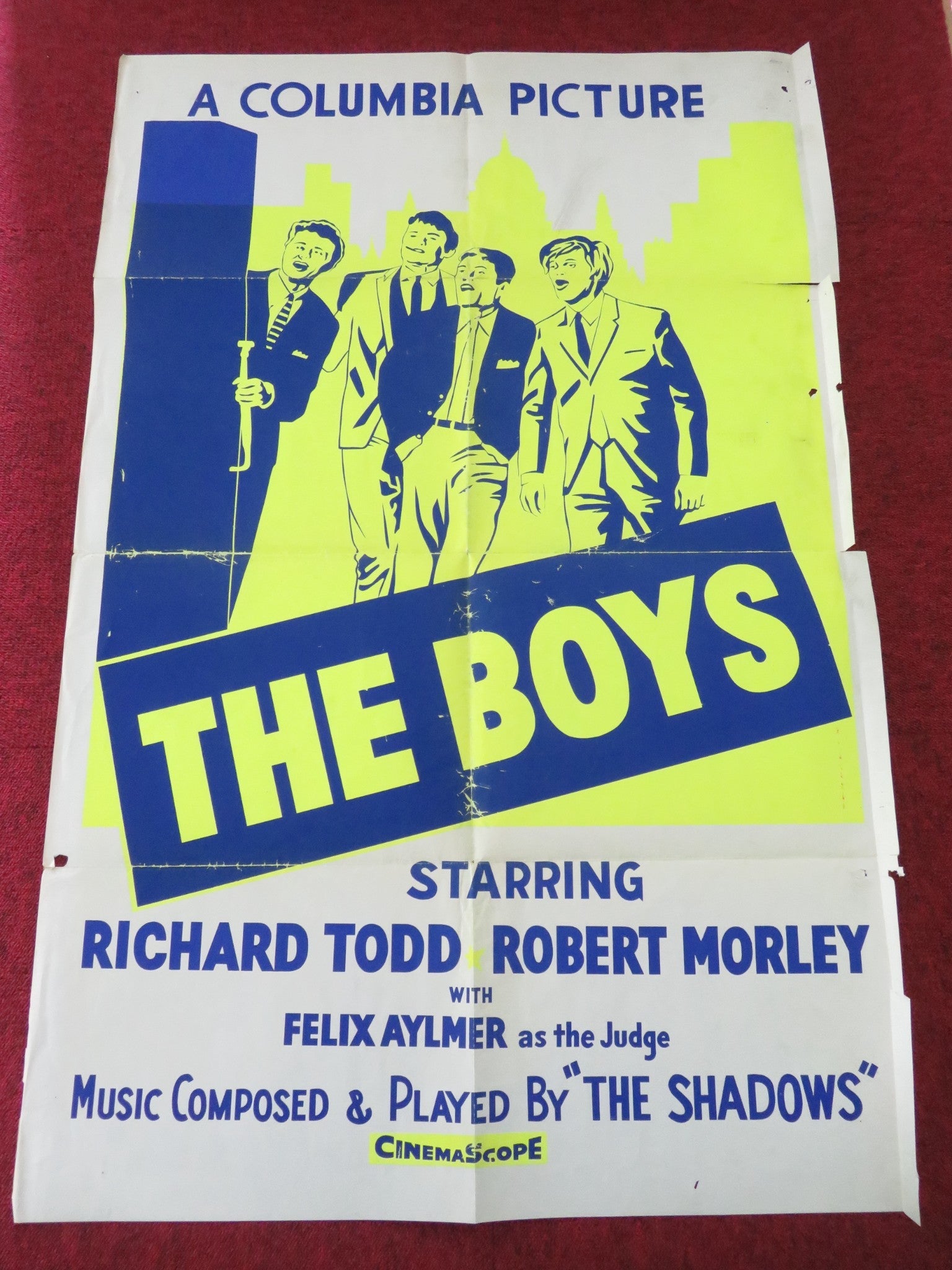 THE BOYS FOLDED US ONE SHEET POSTER RICHARD TODD ROBERT MORLEY 1965 Movie posters