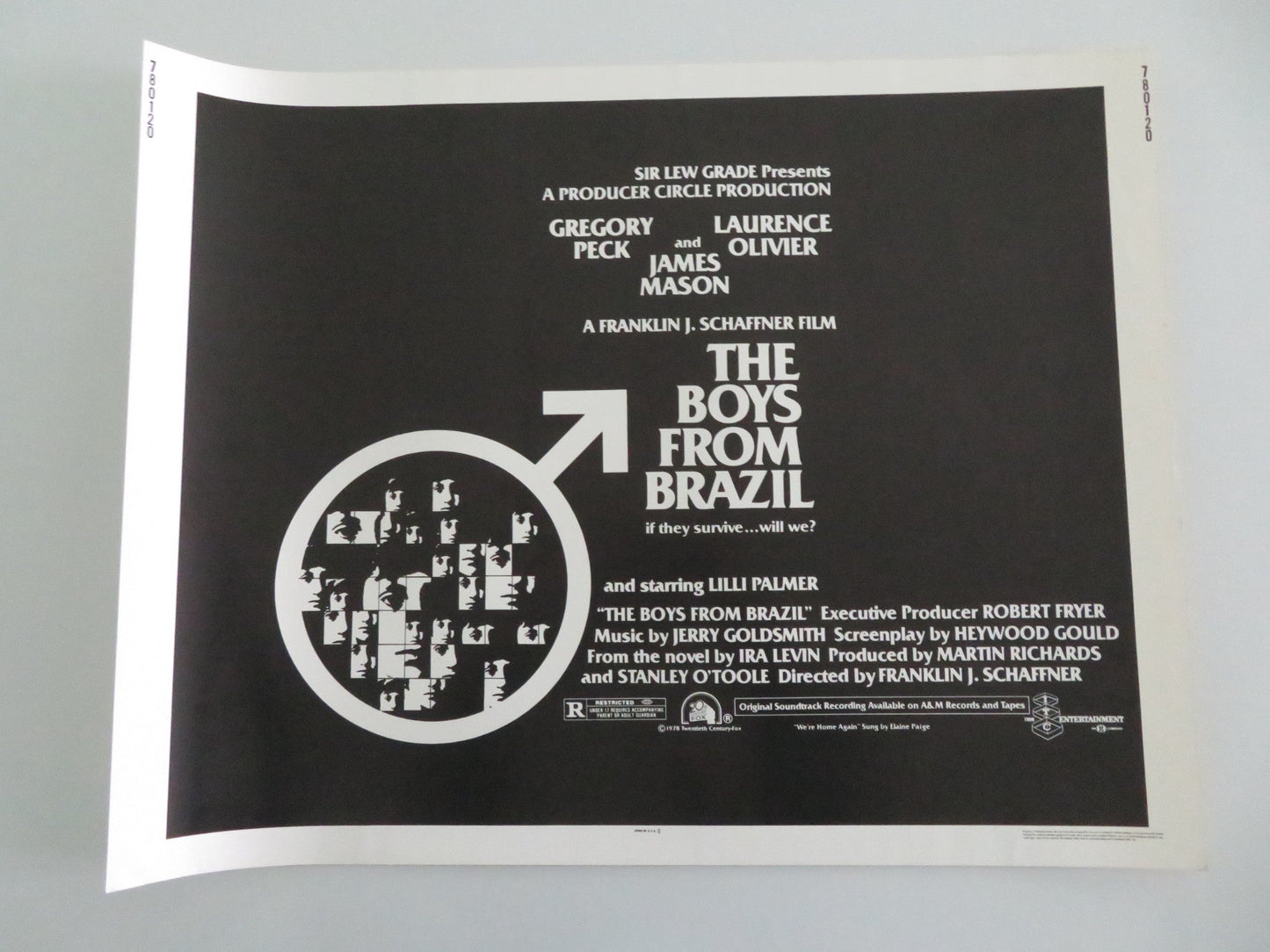 THE BOYS FROM BRAZIL US HALF SHEET (22"x 28") POSTER GREGORY PECK OLIVIER 1978 Movie posters