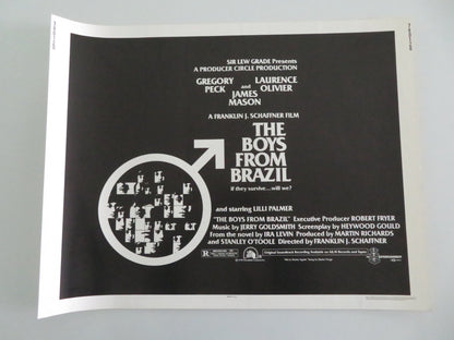 THE BOYS FROM BRAZIL US HALF SHEET (22"x 28") POSTER GREGORY PECK OLIVIER 1978 Movie posters