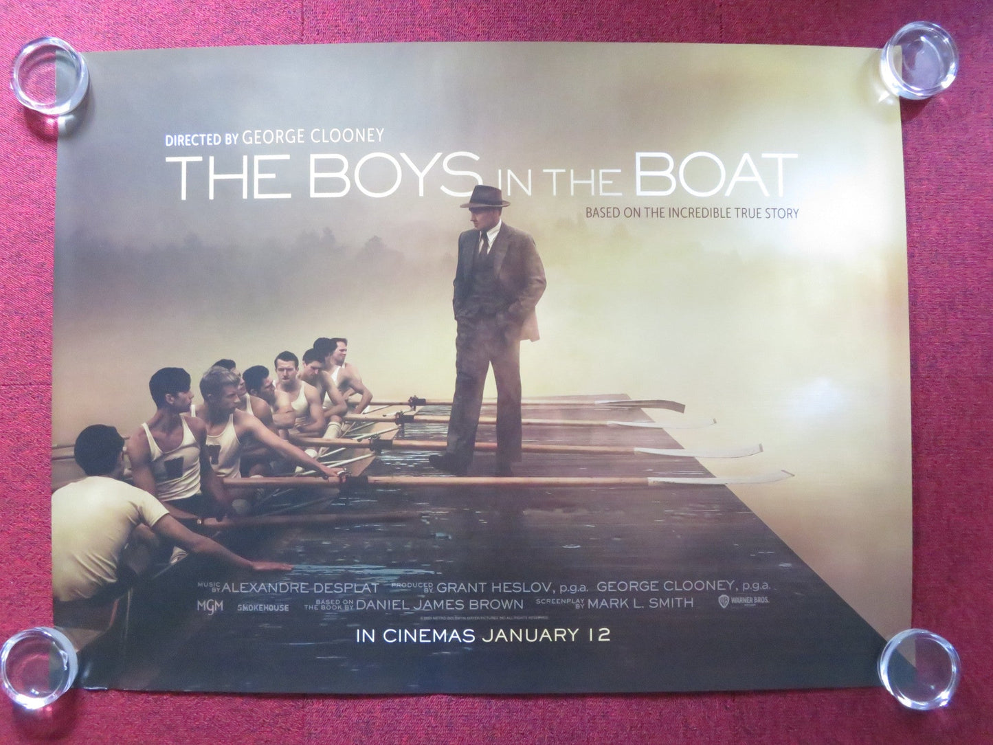THE BOYS IN THE BOAT UK QUAD ROLLED POSTER JOEL EDGERTON CALLUM TURNER 2023 Rendezvous Cinema Movie posters