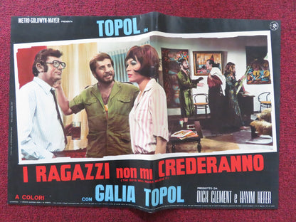 THE BOYS WILL NEVER BELIEVE IT - B ITALIAN FOTOBUSTA POSTER TOPOL CHANCE 1971 Rendezvous Cinema Movie posters