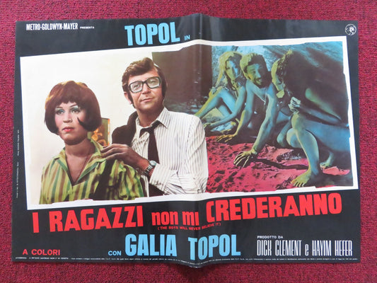 THE BOYS WILL NEVER BELIEVE IT - C ITALIAN FOTOBUSTA POSTER TOPOL CHANCE 1971 Rendezvous Cinema Movie posters
