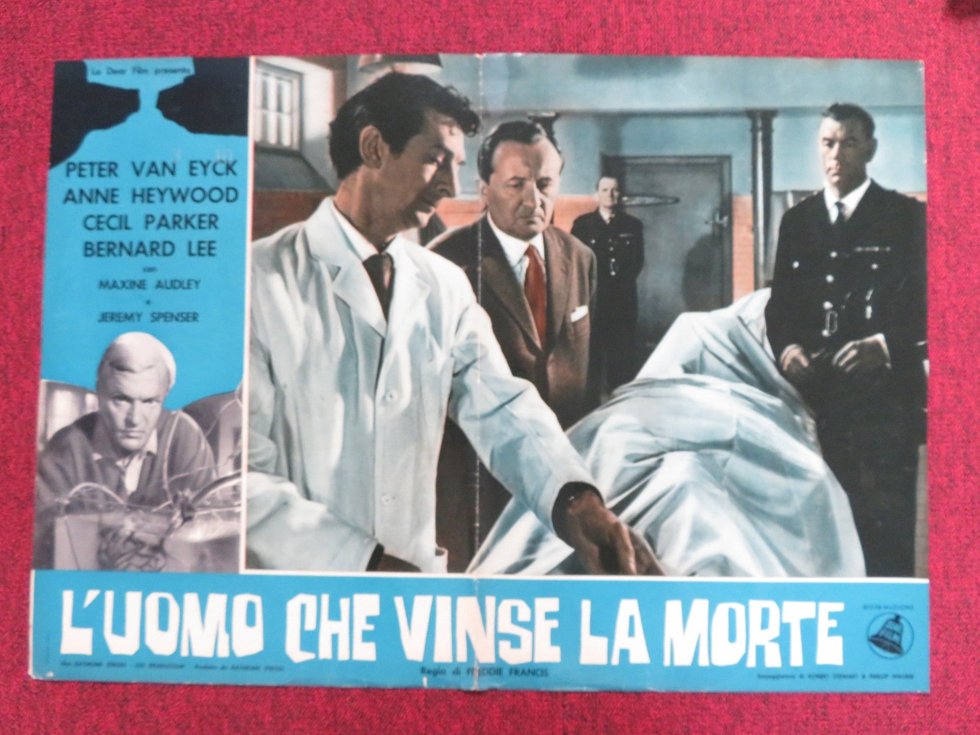 THE BRAIN - A ITALIAN FOTOBUSTA POSTER PETER VAN EYCK ANNE HEYWOOD 1962 Rendezvous Cinema Movie posters