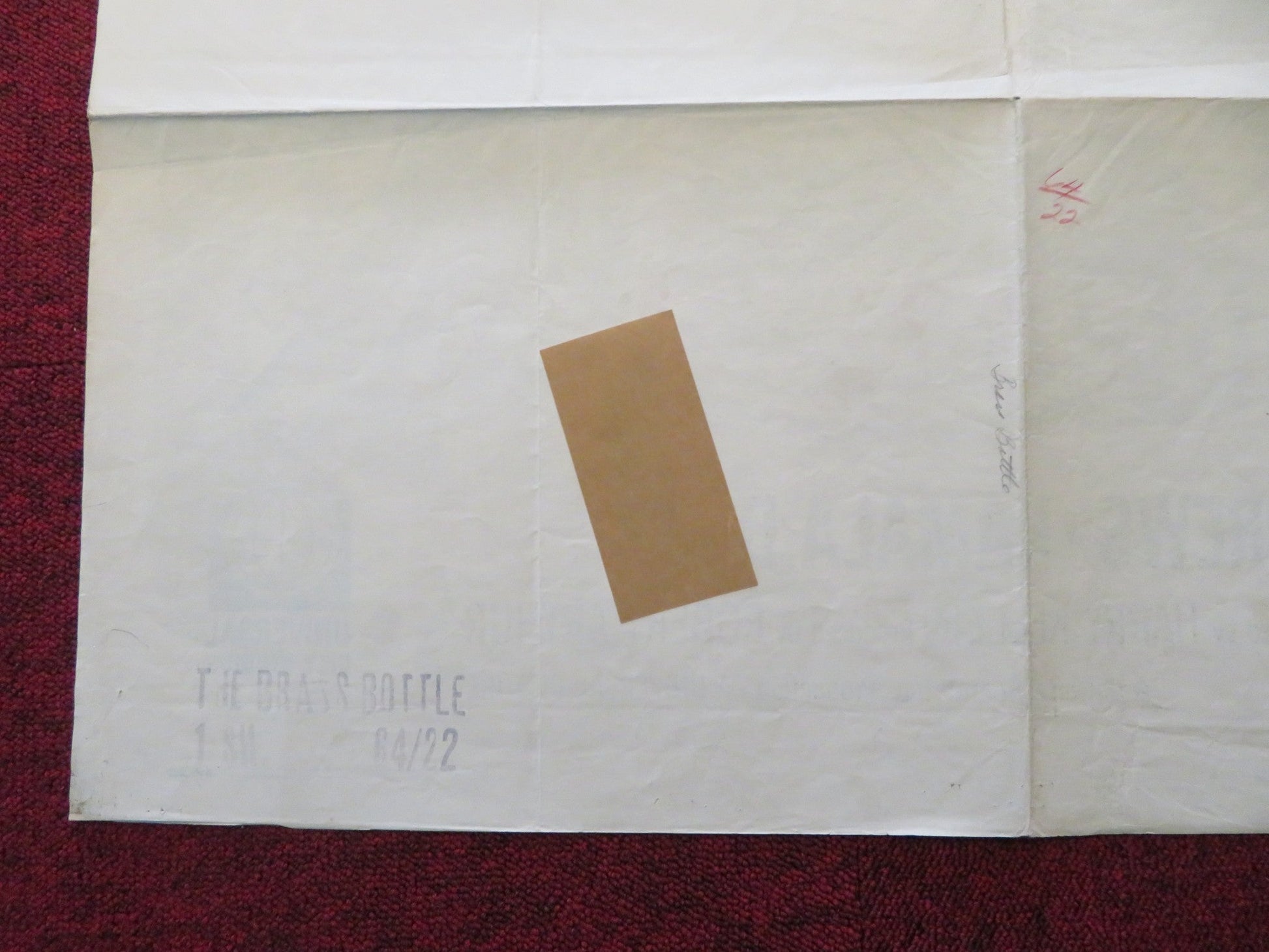 THE BRASS BOTTLE FOLDED US ONE SHEET POSTER TONY RANDALL BURL IVES 1964 Rendezvous Cinema Movie posters