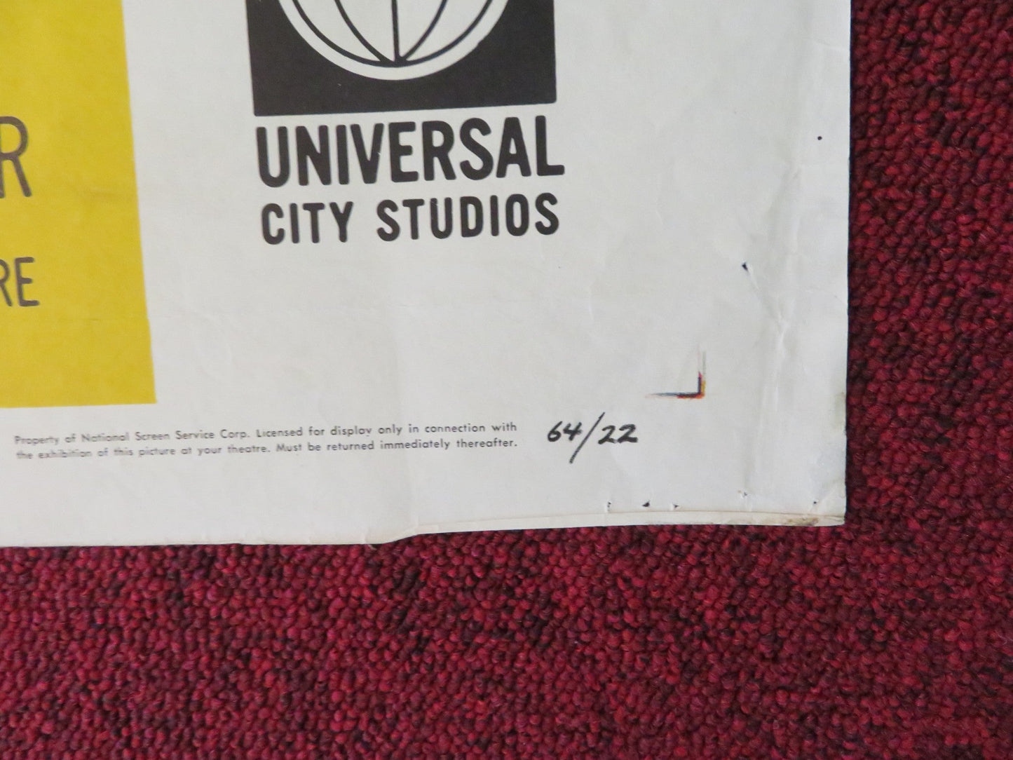 THE BRASS BOTTLE FOLDED US ONE SHEET POSTER TONY RANDALL BURL IVES 1964 Rendezvous Cinema Movie posters