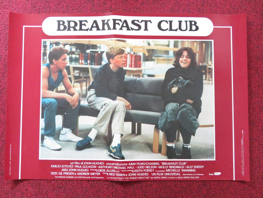 THE BREAKFAST CLUB - C ITALIAN FOTOBUSTA POSTER ESTEVEZ RINGWALD SHEEDY 1985 Rendezvous Cinema Movie posters