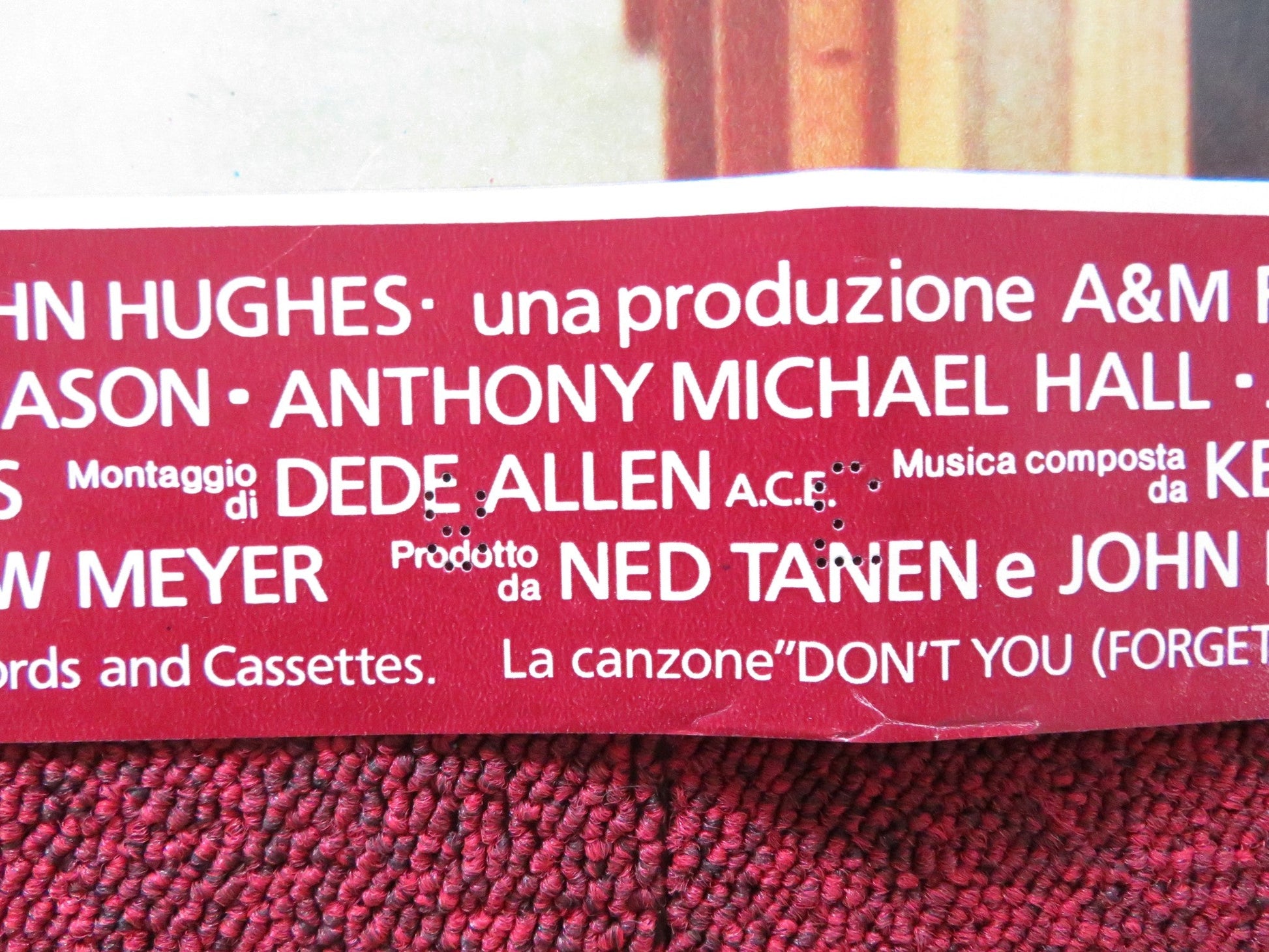 THE BREAKFAST CLUB - D ITALIAN FOTOBUSTA POSTER ESTEVEZ RINGWALD SHEEDY 1985 Rendezvous Cinema Movie posters