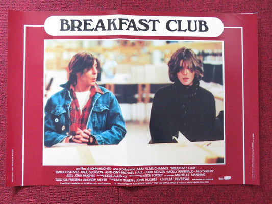 THE BREAKFAST CLUB - F ITALIAN FOTOBUSTA POSTER ESTEVEZ RINGWALD SHEEDY 1985 Rendezvous Cinema Movie posters
