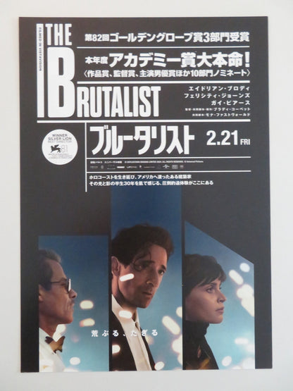 THE BRUTALIST - B JAPANESE CHIRASHI (B5) POSTER ADRIEN BRODY GUY PEARCE 2024 Rendezvous Cinema Movie posters