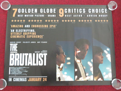 THE BRUTALIST UK QUAD ROLLED POSTER ADRIEN BRODY FELICITY JONES 2024 Movie posters