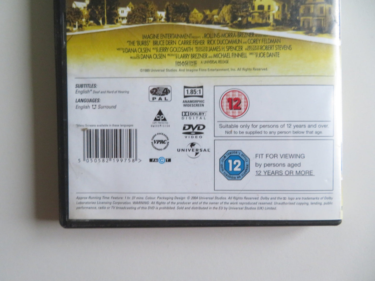 THE BURBS - UNCUT (DVD) TOM HANKS BRUCE DERN 1989 REGION 2,4 Movie posters