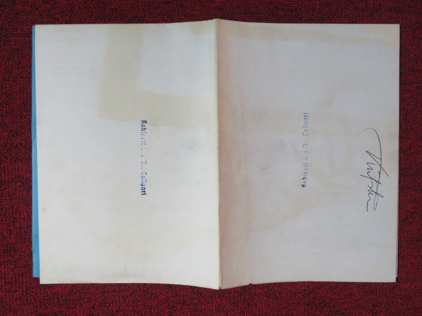 THE CABINET OF CALIGARI GERMAN A1 POSTER FOLDED GLYNIS JOHNS DAN O'HERLIHY 1962 Rendezvous Cinema Movie posters