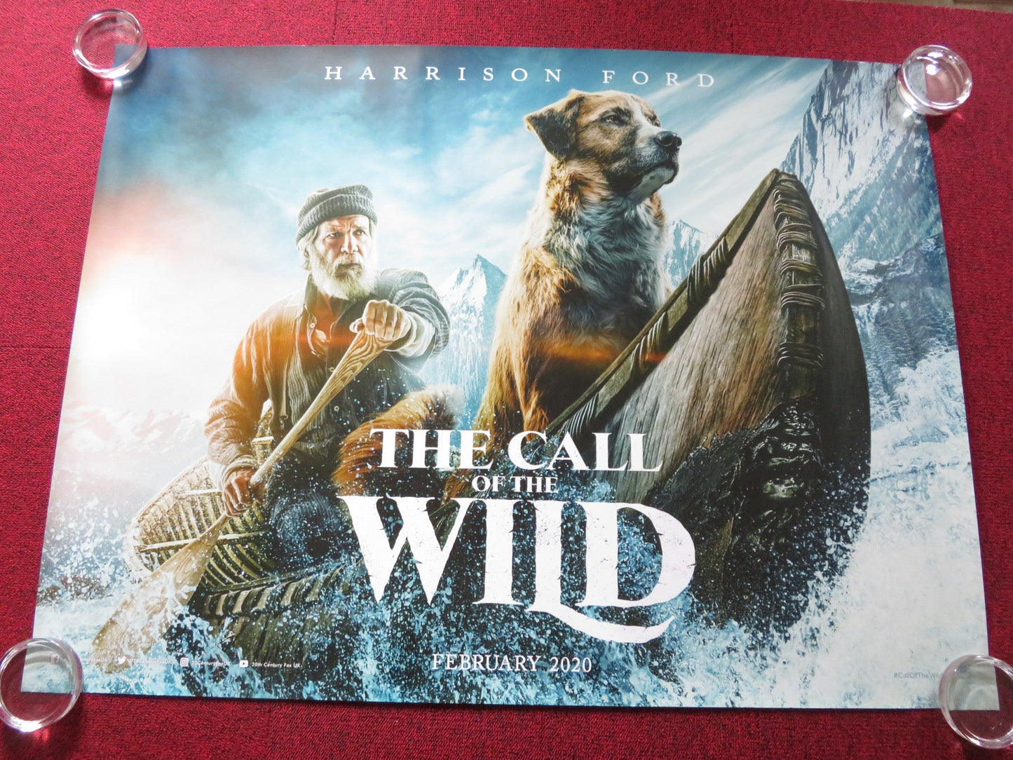 THE CALL OF THE WILD UK QUAD ROLLED POSTER HARRISON FORD OMAR SY 2020 Rendezvous Cinema Movie posters