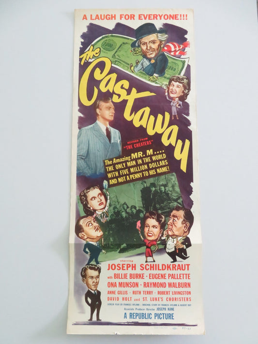 The Castaway US Insert Poster Joseph Schildkraut Billie Burke 1949 Movie posters