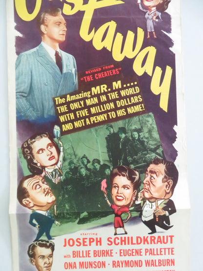 The Castaway US Insert Poster Joseph Schildkraut Billie Burke 1949 Movie posters