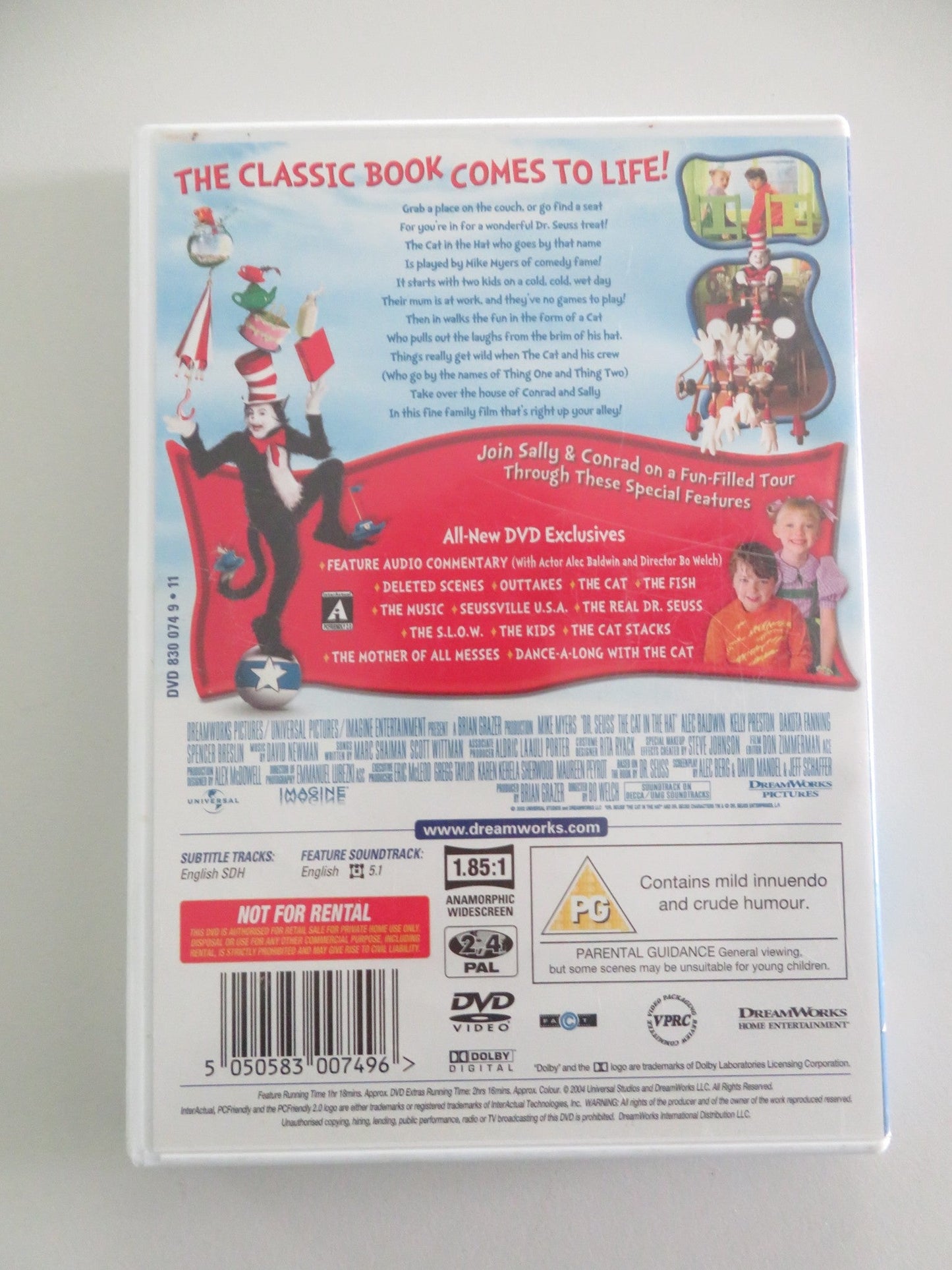 The Cat in the Hat (DVD) Mike Myers Alec Baldwin 2003 Region 2, 4 Movie posters