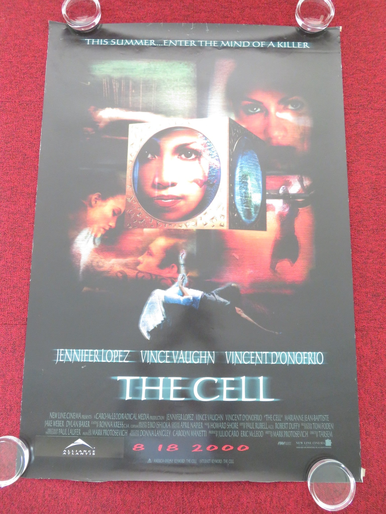 THE CELL US ONE SHEET ROLLED POSTER JENNIFER LOPEZ VINCE VAUGHAN 2000 Movie posters