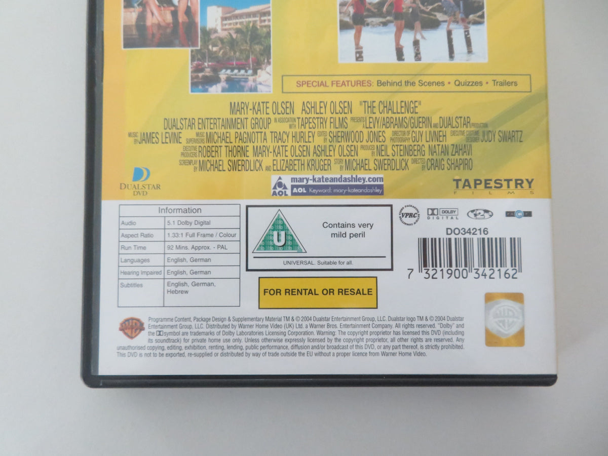 The Challenge (DVD) Ashley Olsen Mary-Kate Olsen 2003 Region 2 Movie posters