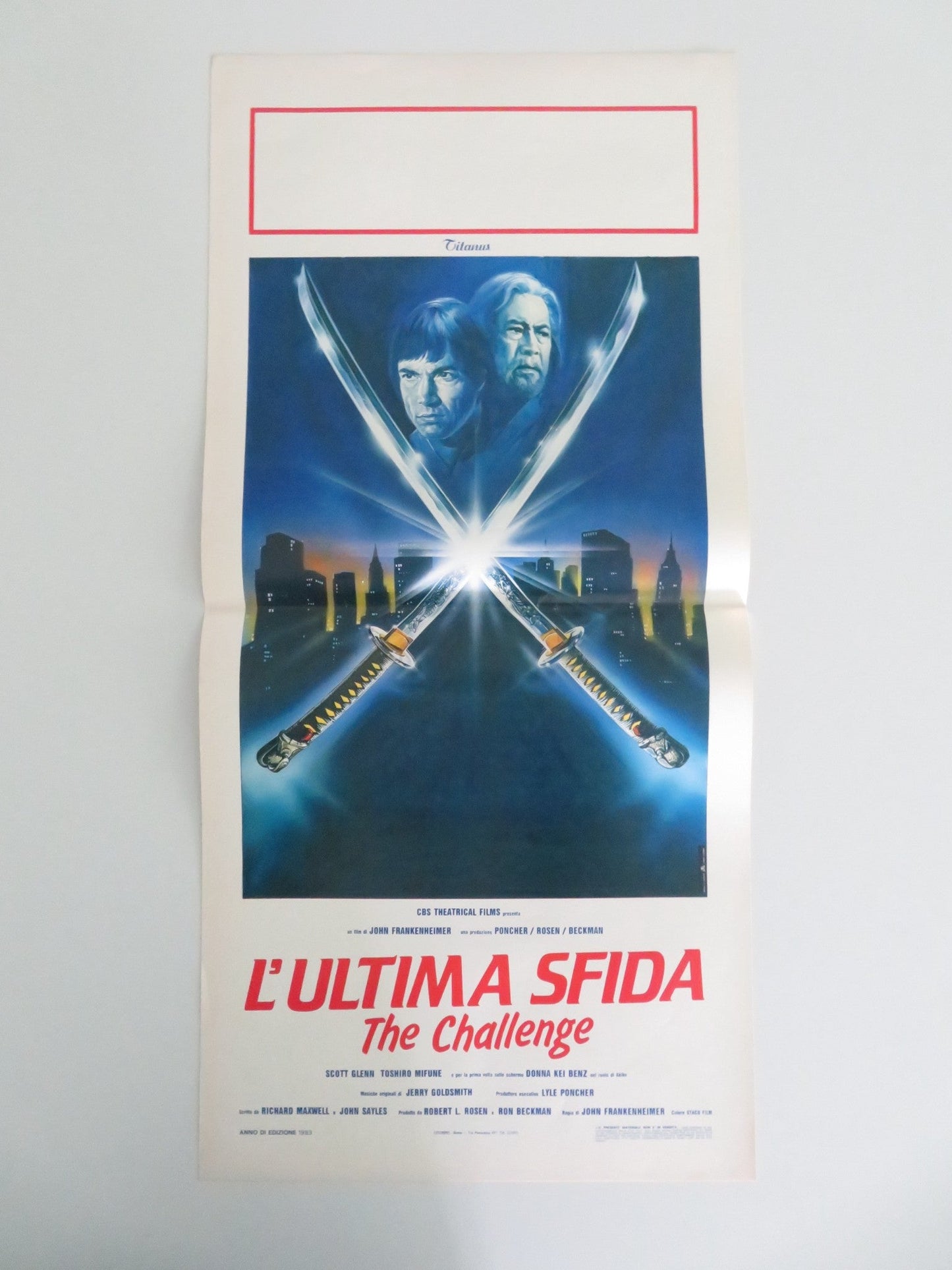 THE CHALLENGE ITALIAN LOCANDINA POSTER SCOTT GLENN TOSHIRO MIFUNE 1983 Movie posters