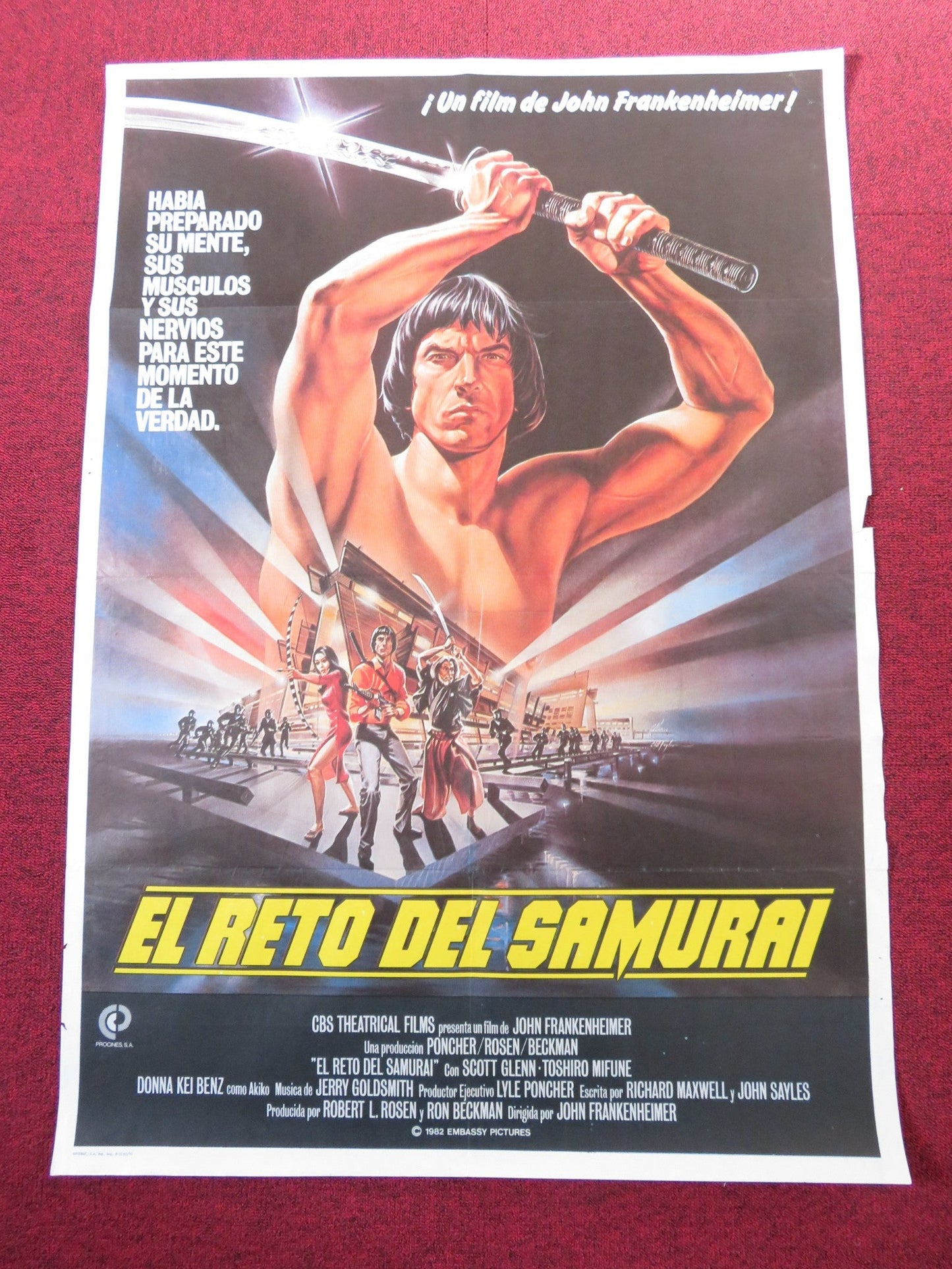 THE CHALLENGE SPANISH POSTER SCOTT GLENN TOSHIRO MIFUNE 1982 Rendezvous Cinema Movie posters