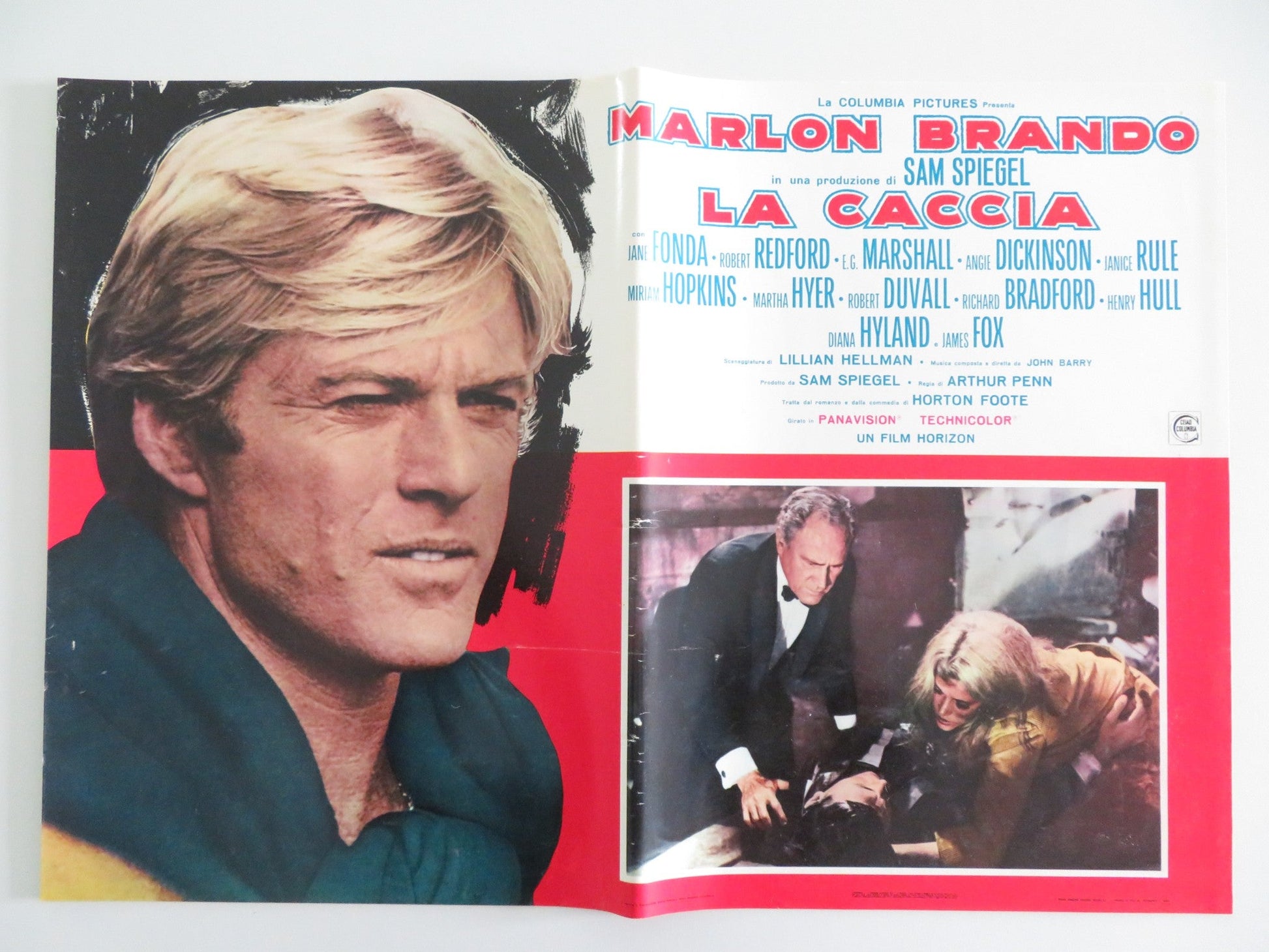 THE CHASE - A ITALIAN FOTOBUSTA POSTER MARLON BRANDO JANE FONDA REDFORD R1970S Rendezvous Cinema Movie posters