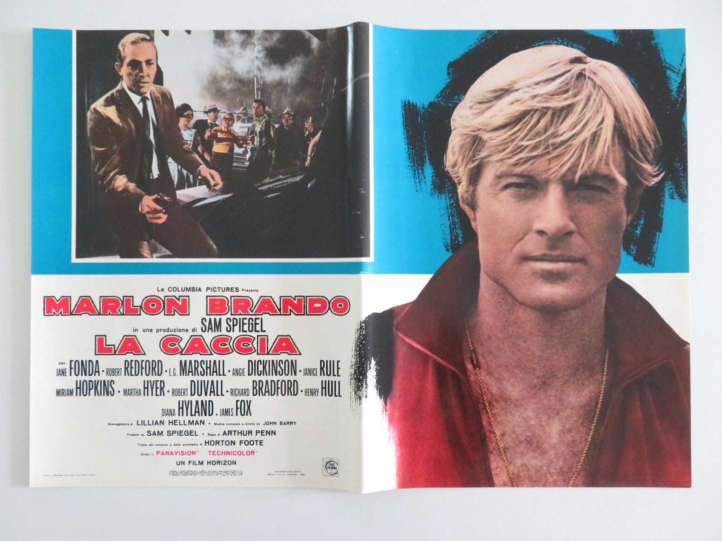 THE CHASE - B ITALIAN FOTOBUSTA POSTER MARLON BRANDO JANE FONDA REDFORD R1970S Rendezvous Cinema Movie posters