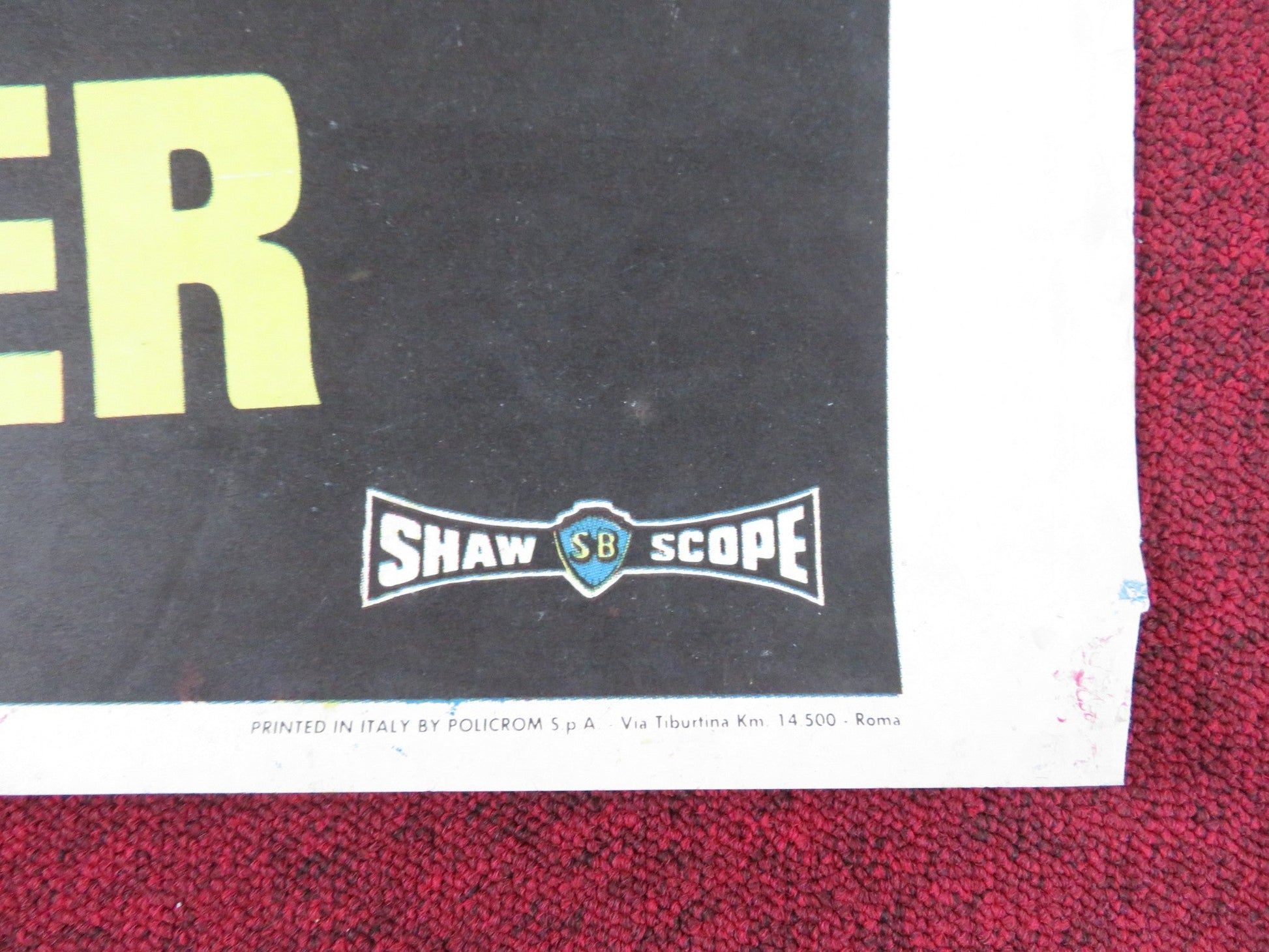 THE CHINESE BOXER ITALIAN POSTER ROLLED JIMMY WANG YU LIEH LO 1973 Rendezvous Cinema Movie posters