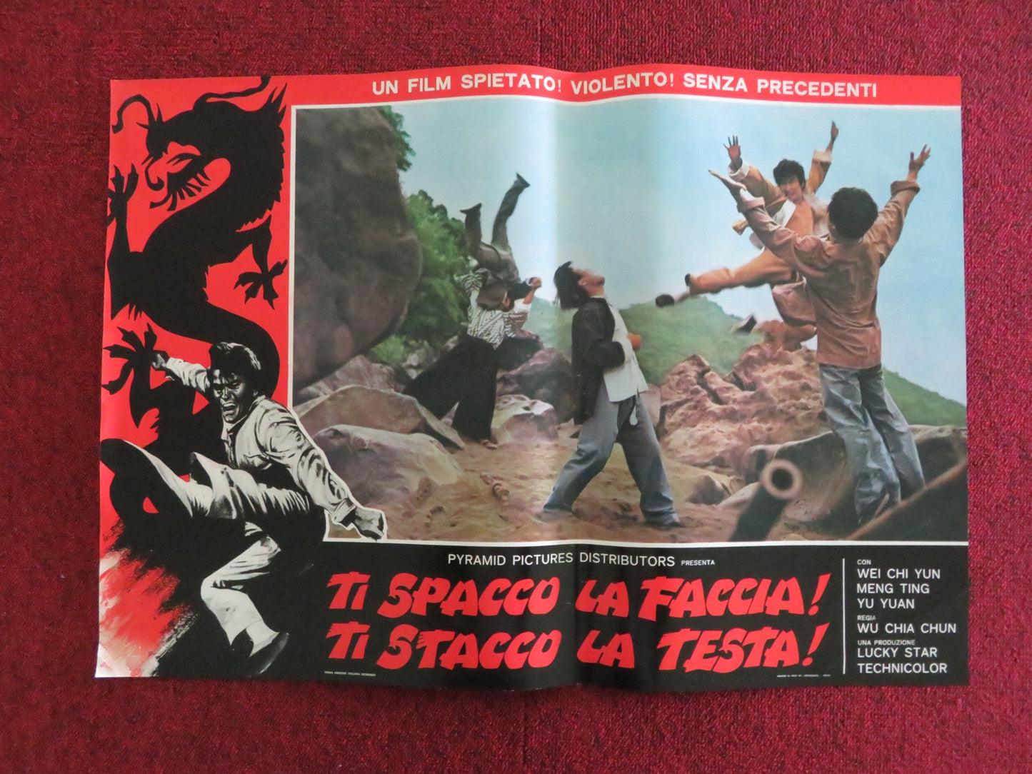 THE CHINESE MECHANIC ITALIAN FOTOBUSTA POSTER BARRY CHAN TING MENG 1976 Rendezvous Cinema Movie posters